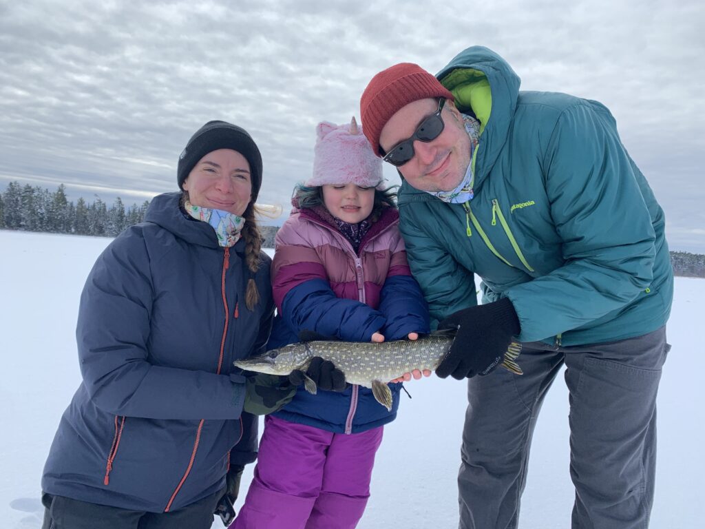 Ice Fishing in the adirondacks. Guided Adirondack Ice Fishing tours for families.